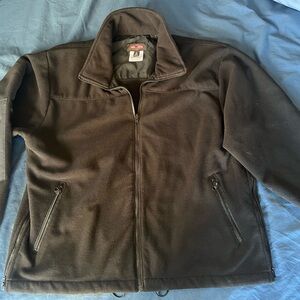 Tru-Spec Mens Black Zip Jacket Coat Reinforced Elbows Polyester And Nylon XL